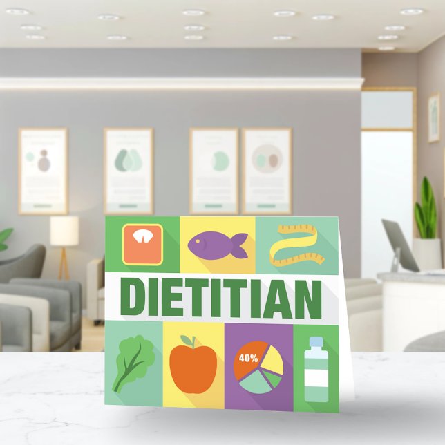 Professionell Dietitian Iconic Designad Kort (Skapare uppladdad)