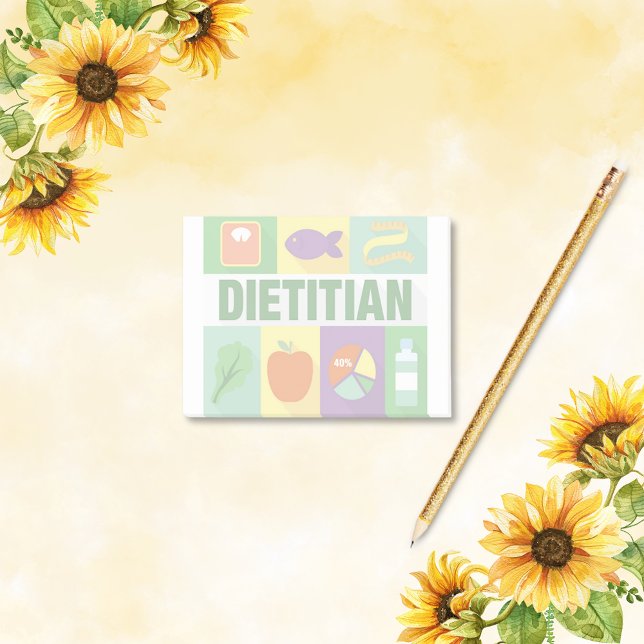 Professionell Dietitian Iconic Designad Post-it Block (Skapare uppladdad)