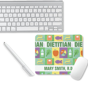 Professionell Dietitian Pictogram ・ Anpassningsbar Musmatta