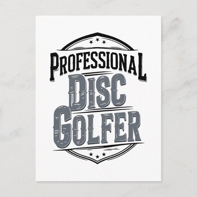 Professionell Disk Golfer | Disk Golf Vykort (Framsida)