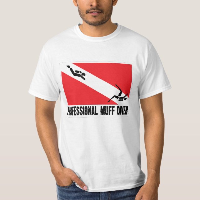 Professionell Diver White T Shirt (Framsida)