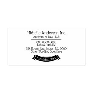 Professionell DIY business namn adress banderoll Självfärgande Stämpel