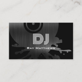 Professionell DJ Music Producer Black and White Visitkort