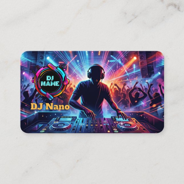 Professionell DJ-musik Visitkort (Framsida)