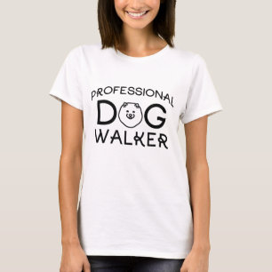 Professionell Dog Walker Cute Puppy Djurälskare T Shirt