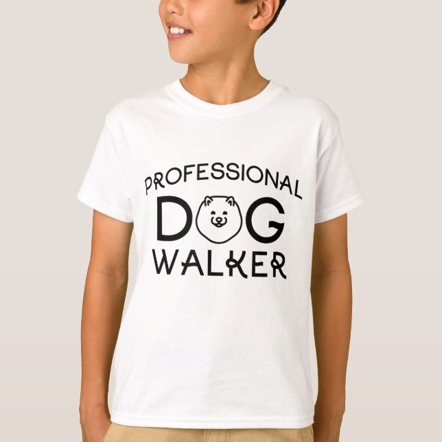 Professionell Dog Walker Cute Puppy Djurälskare T Shirt (Framsida)