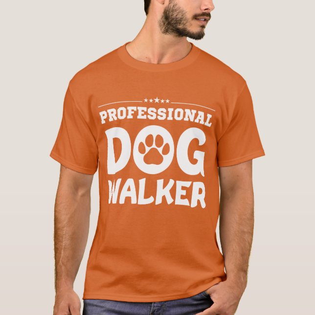 Professionell Dog Walker-flicka T Shirt (Framsida)