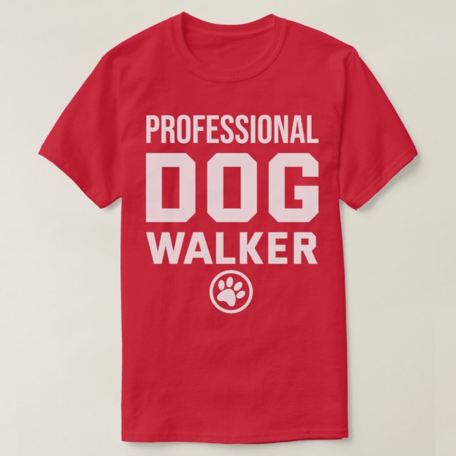 Professionell Dog Walker Funny Dogs Walking T Shirt (Design framsida)