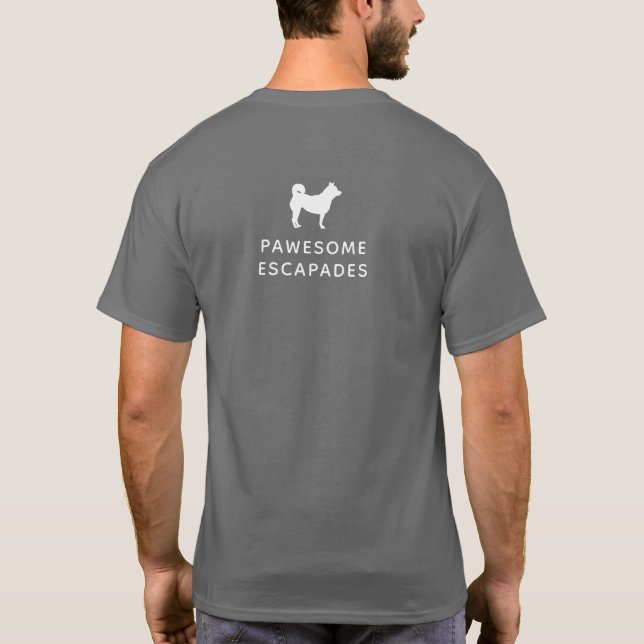 Professionell Dog Walker Grått T Shirt (Baksida)