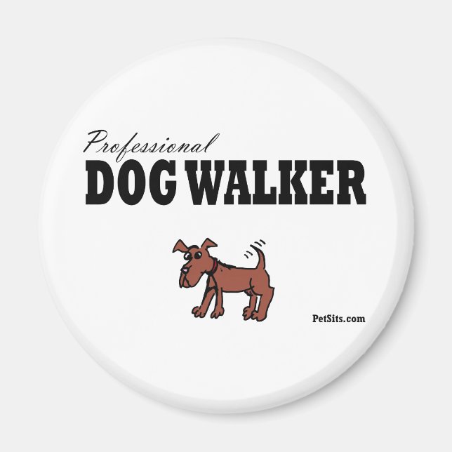 Professionell Dog Walker Magnet (Framsidan)
