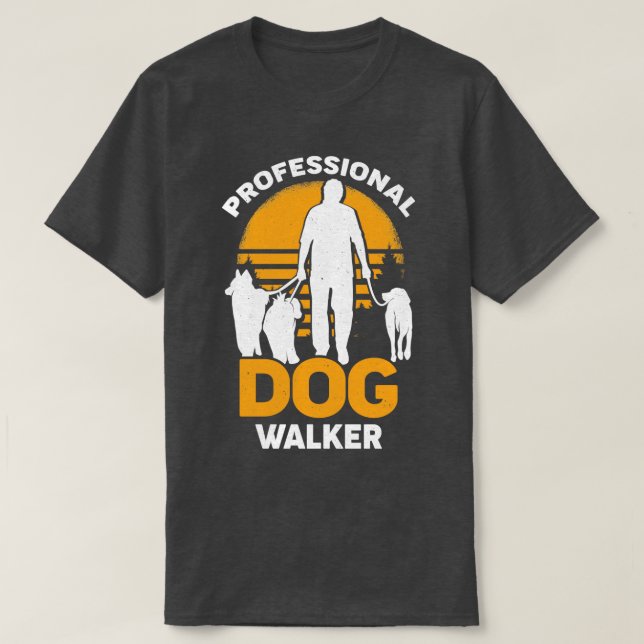 Professionell Dog Walker Pet Sitter Gift T Shirt (Design framsida)