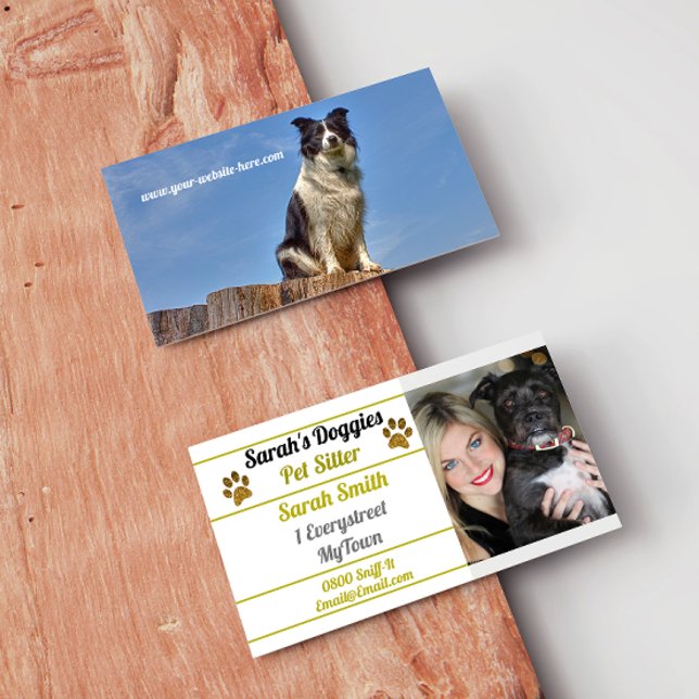 Professionell Dog Walker Pet Sitter Visitkort (Skapare uppladdad)