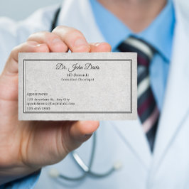 Professionell Doktor Grått Black Personlig Visitkort