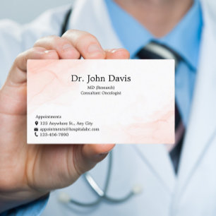 Professionell Doktor Rosa Personlig Visitkort