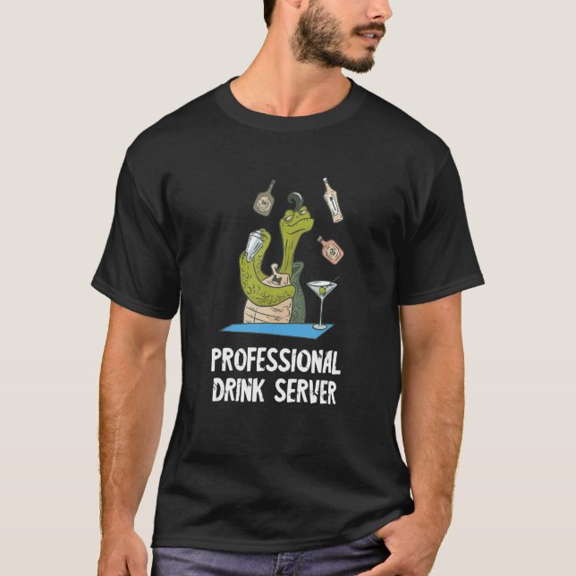 Professionell Drink Server Turtle Intoxicolog Ba T Shirt (Framsida)