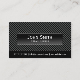 Professionell Driver Coola Black Rand Chauffeur Visitkort