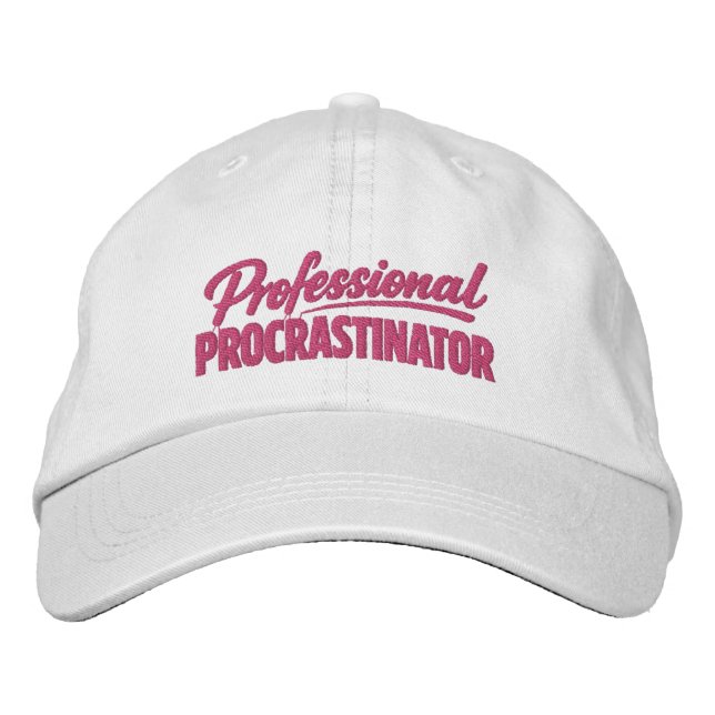 Professionell Drömmare Rolig Humor Broderad Keps (Framsida)
