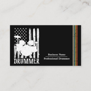 professionell Drums Drummer American Flagga Visitkort