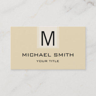 Professionell Dutch White Solid Färg Monogram Visitkort