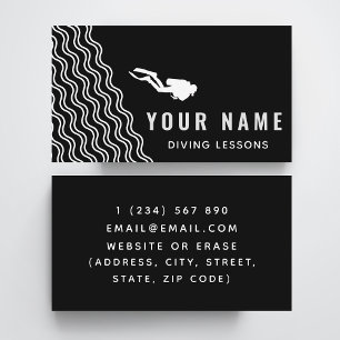 Professionell Dyka Lessons Black & White Visitkort