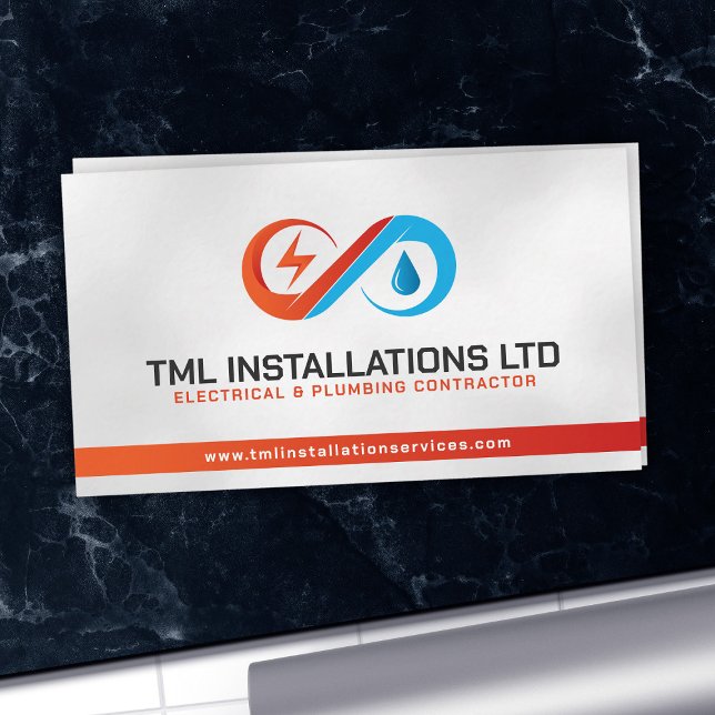 Professionell Electrical & RVS ConTRAR Visitkort (Skapare uppladdad)