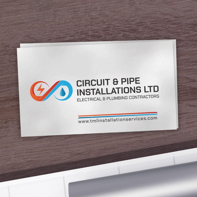Professionell Electrical & RVS ConTRAR Visitkort (Skapare uppladdad)