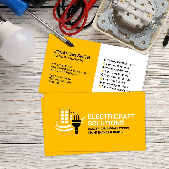 Professionell Electrician - Electrician Visitkort (Skapare uppladdad)