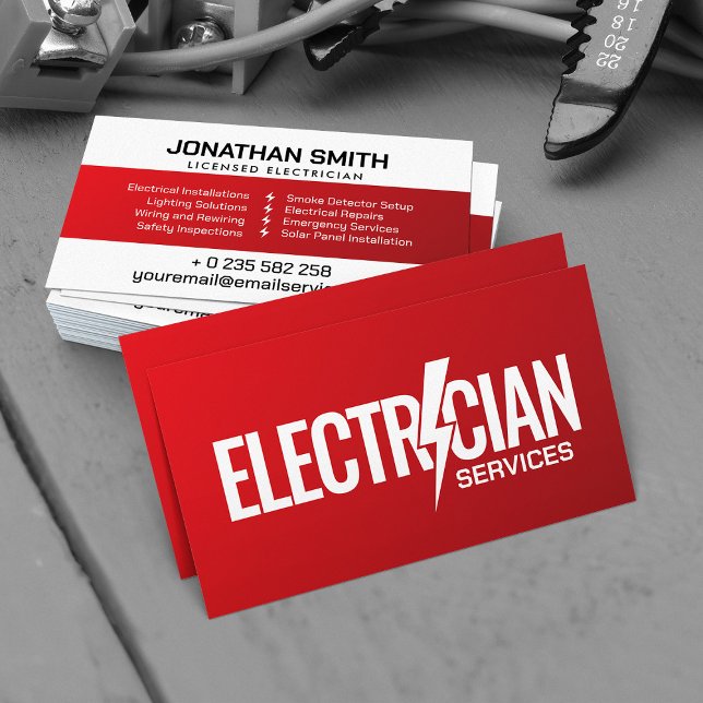 Professionell Electrician - Electrician Visitkort (Skapare uppladdad)