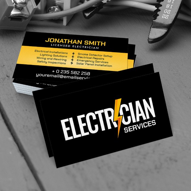 Professionell Electrician - Electrician Visitkort (Skapare uppladdad)