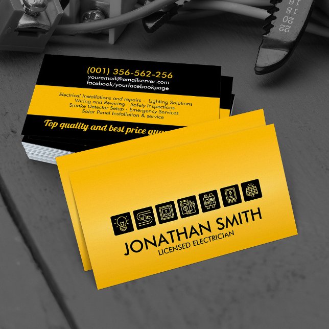 Professionell Electrician - Electrician Visitkort (Skapare uppladdad)