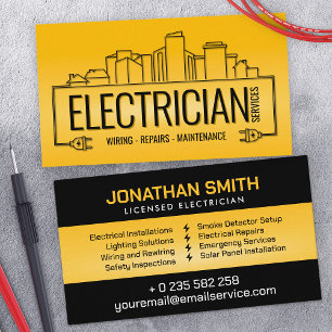 Professionell Electrician - Electrician Visitkort