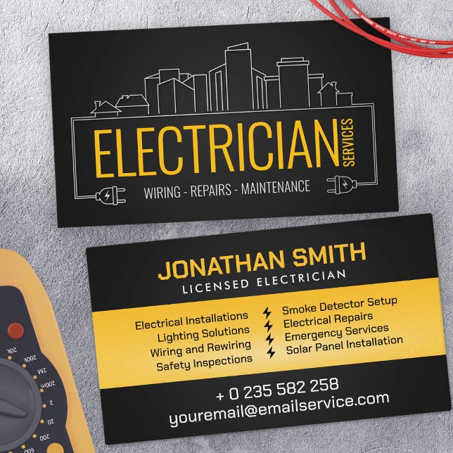Professionell Electrician - Electrician Visitkort (Skapare uppladdad)
