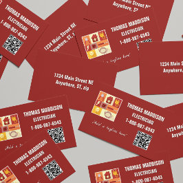 Professionell Electrician Iconic Business Visitkort