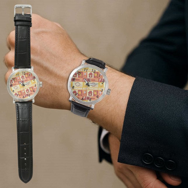 Professionell Electrician Iconic Mönster Armbandsur (Skapare uppladdad)