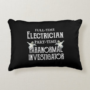 Professionell Electrician Part-Time Paranormal Gif Prydnadskudde