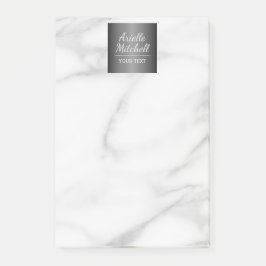 Professionell Elegant Alabaster Marble Mönster Post-it Block