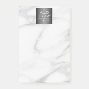 Professionell Elegant Alabaster Marble Mönster Post-it Block