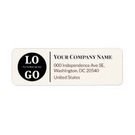Professionell Elegant Anpassad Logotyp Returadress Etikett