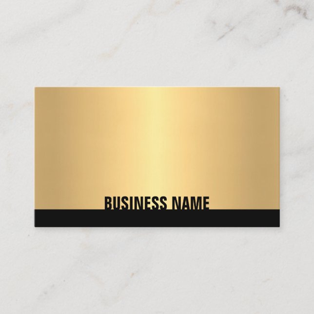 Professionell Elegant Black Guld Modern Kreativ Visitkort (Framsida)
