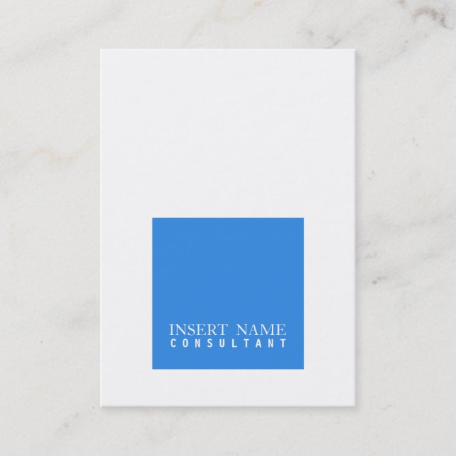 Professionell Elegant Bleu de Frankrike Square Mod Visitkort (Framsida)
