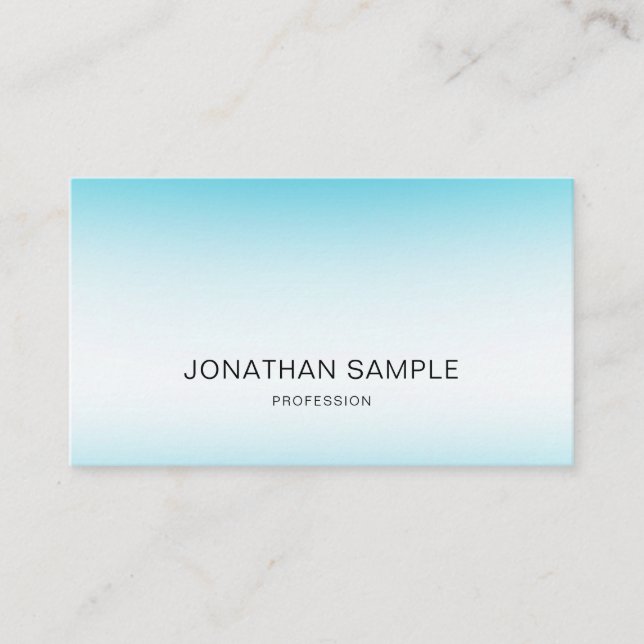 Professionell Elegant Blue Modern Simple Plain Lux Visitkort (Framsida)