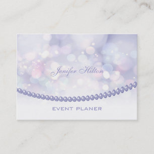 Professionell elegant bokeh pearls visitkort