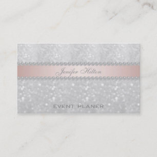 Professionell elegant bokeh pearls visitkort