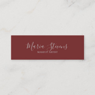 Professionell Elegant Burgundy Mini Visitkort
