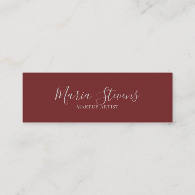 Professionell Elegant Burgundy Mini Visitkort (Framsida)