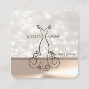 Professionell Elegant Chic Bokeh,Klädning Fyrkantigt Visitkort