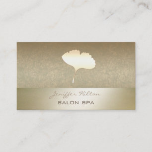 Professionell elegant chic ginko löv old guld utse visitkort