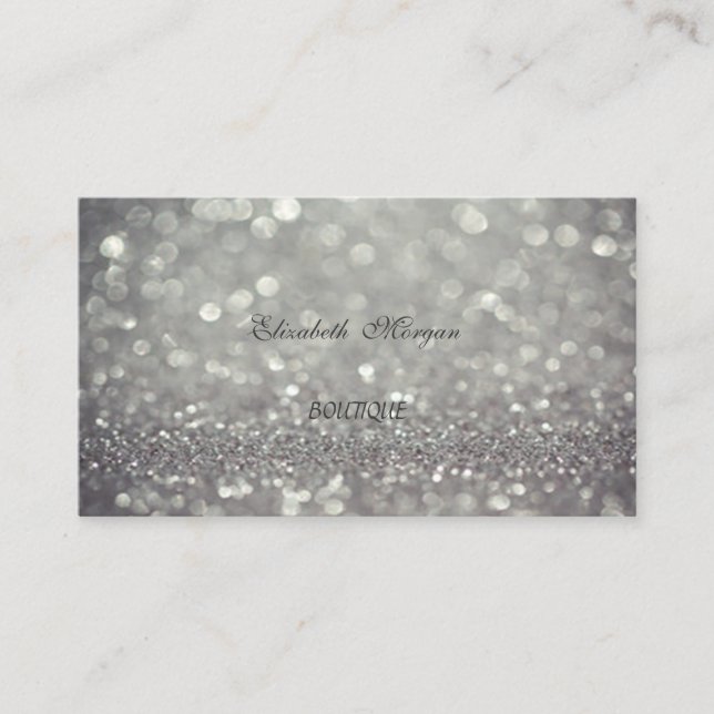 Professionell Elegant Chic ,Glittery, Bokeh Visitkort (Framsida)