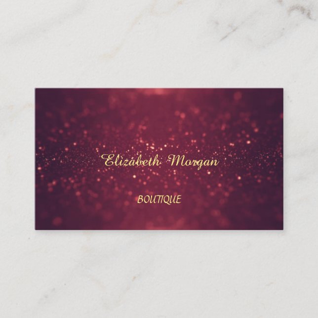 Professionell Elegant Chic, Glittrig, Bokeh Visitkort (Framsida)