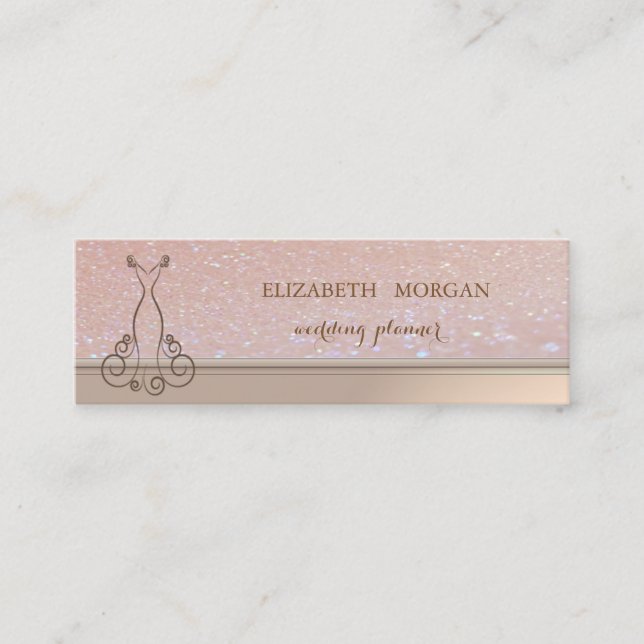 Professionell Elegant Chic Glittrig,Klänning Mini Visitkort (Framsida)